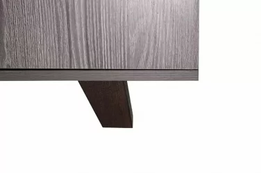 Двустворчатый гардеробный шкаф Элена Лайт 2 Ясень Черный Бодега Белый