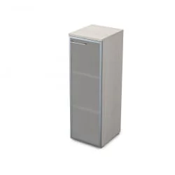 Пенал средний со стеклом левый GLOSS LINE 9НЛ.017.6 Ivory