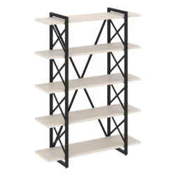 Стеллаж на регулируемых опорах - 5 полок LOFT VR.L-MST.O-5.8V Металл черный Денвер светлый