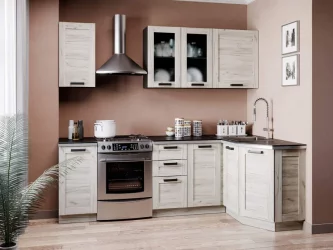 Тумба кухонная 400 с 3 ящиками (4) Винченца ЛД 234.110.000.055 Черный Дуб Крафт белый