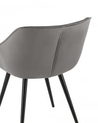 Стул Мэйсон Нев велюр Темно-серый / New