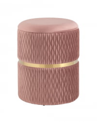 Пуф Джесси с ящиком велюр Розовый