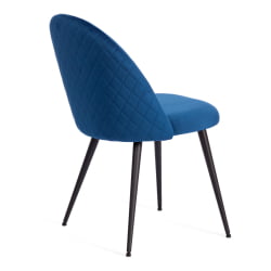 Стул MONRO (mod. 5144) металл/вельвет, 51x56x84 см, синий (HLR 64)/черный