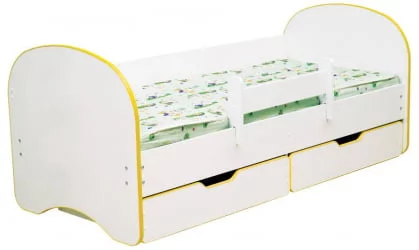 Кровать детская Радуга с 2-мя ящиками 800*1900 Лайм