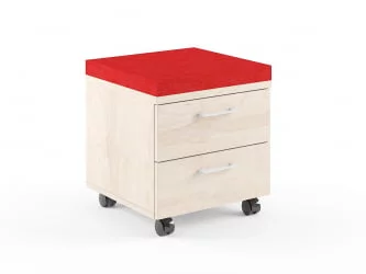 Тумба под стол XMC-2D Бук Тиара/Красный