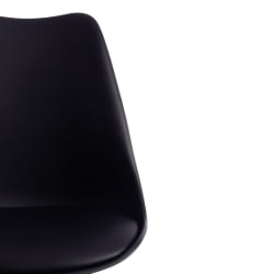 Стул барный TULIP BAR (mod. C1014H) пластик/дерево, 57 х 48 х 104 см, черный 3010/натуральный
