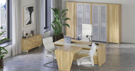 Стол переговорный Corner COR.PRG-18 Гикори Песочный Ваниль