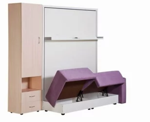 Кровать с подъёмным механизмом Смарт 1 3-в-1 левый 1400 Венге