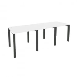 Рабочая станция на П-образном м/к ОНИКС О.МП-РС-3.0.8 Белый Бриллиант/Антрацит / ONIX O.MP-RS-3.0.8