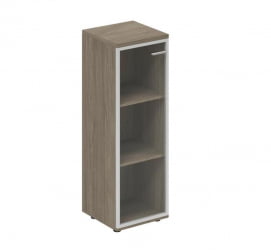 Шкаф средний со стеклом, задняя стенка ХДФ (левый) Wing WN.802.OD.AL.L Дуб темный