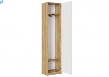 Дизайнерский шкаф БОСТОН ШК-003 дуб крафт золотой/Белый глянец