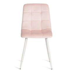 Мягкий стул CHILLY (mod. 7094-1) вельвет/металл, 44,5х52,5х86 см, pink (розовый) HLR39 / белый