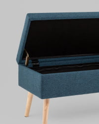 Банкетка Сторми с ящиком темно-синий