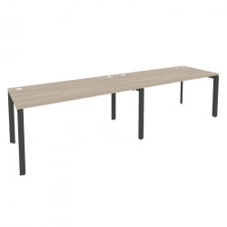 Рабочая станция на П-образном м/к ОНИКС О.МП-РС-2.4.8 Дуб Аттик/Антрацит / ONIX O.MP-RS-2.4.8