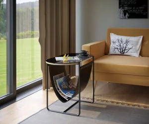 Прикроватный столик Тип 9 ЛД 451.210.000 Чёрный Камень Пьетро чёрный