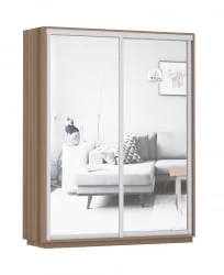 Шкаф-купе двухдверный Экспресс Дуо Экспенс 1600х2400х Ясень шимо тёмный / 1600х2400h