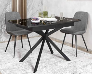 Обеденный стол Орфей 46 (03) Мрамор черный