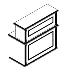 Стойка ресепшен RMS 160 Венге магия