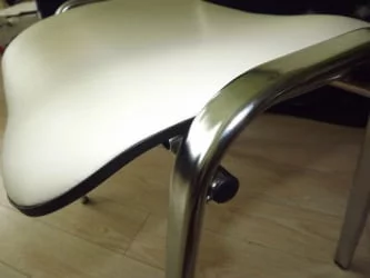 Стул для посетителей Исо CФ-001 хром кожзам Бежевый / Iso CF-001