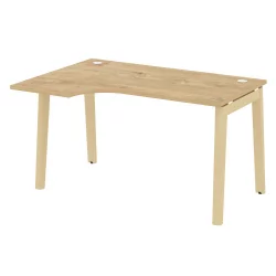 Стол эргономичный левый ОНИКС ВООД ОВ.СА-2(Л) Тиквуд Светлый/Светлый / ONIX WOOD OW.SA-2(L)