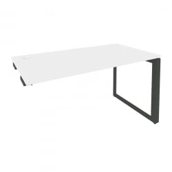 Стол-приставка на О-образном м/к к опорным элементам ОНИКС О.МО-СПР-3.7 Белый Бриллиант/Антрацит / ONIX O.MO-SPR-3.7