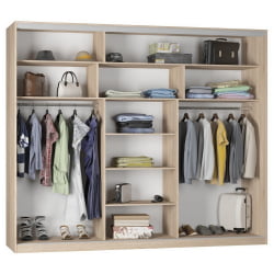 Шкаф-купе B-220х270х60-1(ДКМ-D9D9D9)