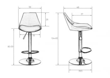 Барный стул ДОБРИН РОCКЙ (серый) / DOBRIN ROCKY