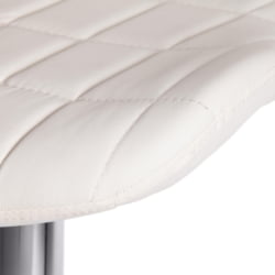 Стул барный AVIONIC (mod. KY712A) металл/экокожа, 45*53*86-107 см, белый/хром