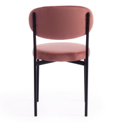 Стул REVO (mod. 7033) ткань/металл, 47х54х82 см, высота до сиденья 47 см, коралловый barkhat 15 /черный