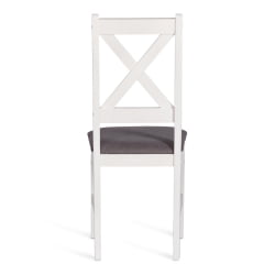 Стул CROSSMAN (комплект) NEW, Многослойный березовый шпон, 41х40х100 см, white/велюр темно-серый