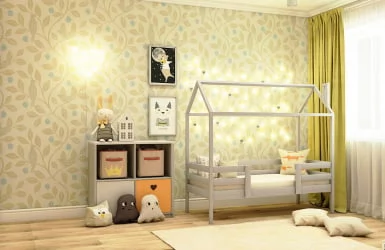 Кровать-домик RooRoom кд-22С Серый
