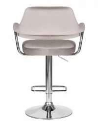 Стул барный ДОБРИН CХАРЛЙ Серый велюр МДЖ9-75 / DOBRIN CHARLY MJ9-75