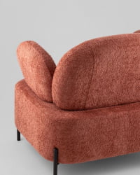 Кресло Кэнди ткань с подлокотниками букле коралловый
