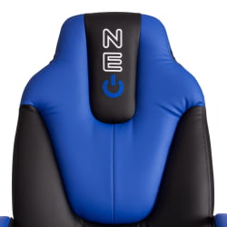 Кресло NEO 2 (22) экокожа Черный/синий 36-6/36-39