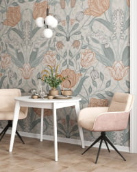 Стул Валдо молочный c бежевой экокожей / Waldo c