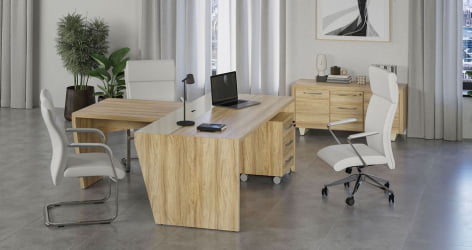 Кабинет руководителя Corner №1 Гикори Песочный Ваниль