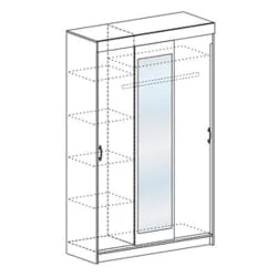 Шкаф в прихожую Басса ШКК 551 Ясень шимо/дуб сонома