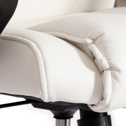 Кресло БЕРГАМО хром (22) кож/зам, белый, 36-01 / BERGAMO