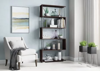 Стеллаж в гостиную книжный  (Венге)