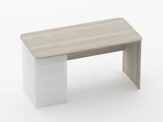 Стол прямой под встроенную тумбу Glassy 1.101.14Л Дуб сантана светлый