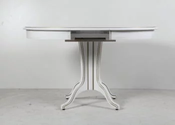 Круглый стол из дерева Орион-5 (d1100) тон 1 с золотой патиной