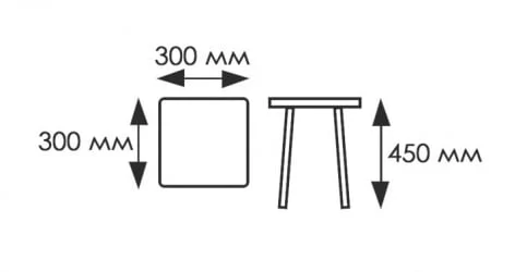 Табуретка ХРОМ ЛДСП орех КОМПЛЕКТ 2 шт.