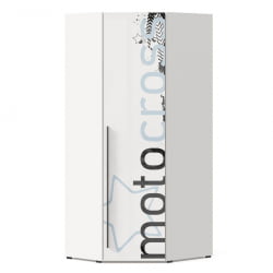 Угловой шкаф Мотокросс ЛД 535.030.000 Серый шелк с фотопечатью