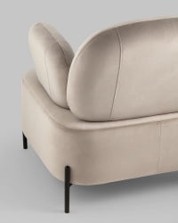 Кресло Кэнди с подлокотниками велюр Светло-серый