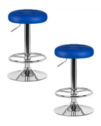 Табурет барный ДОБРИН БРУНО (синий) 2 шт / DOBRIN BRUNO