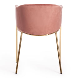 Кресло KRONOS (mod. 8158) металл/вельвет, коралловый/золотые ножки, V062-23