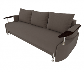 Диван Жасмин с подлокотниками ЛДСП (Berhouse) Цвет фасада: Коричневый Велюто 23; Тип: Прямой; Материал фасада: Металл/Велюр