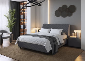 Кровать Хилтон, 2000 кс 1600 мм, серый / x