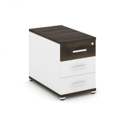 Тумба опорная приставная с 3-мя ящиками CONCEPT CN.TGO-001 B/W Дуб Мали Белый бриллиант Белый