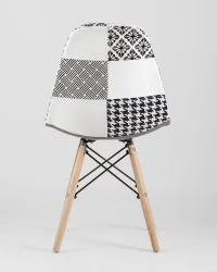 Стул Еамес ДСВ Пэчворк Черно-белый / Eames DSW